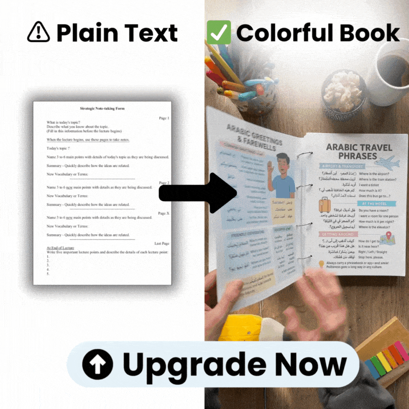 Upgrade To Our Visual Arabic Book (One Time Offer)